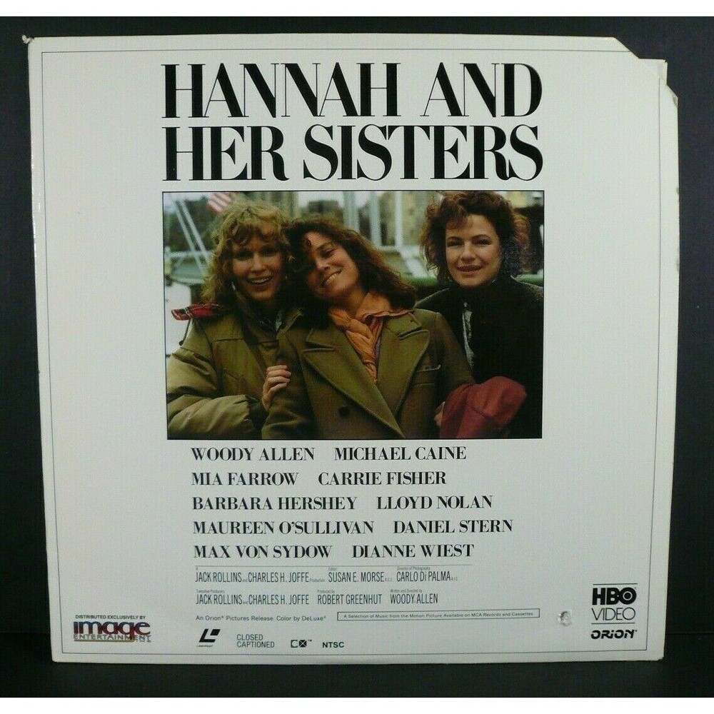 Hannah and Her Sisters - Woody Allen, Michael Cane, Mia Farrow 1986 - Laser Disc